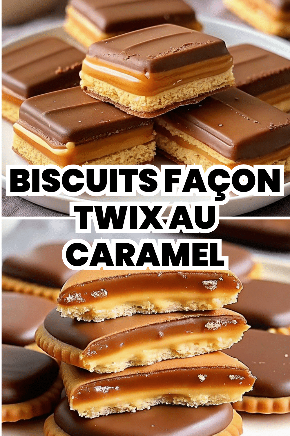 Biscuits Facon Twix au Caramel pin