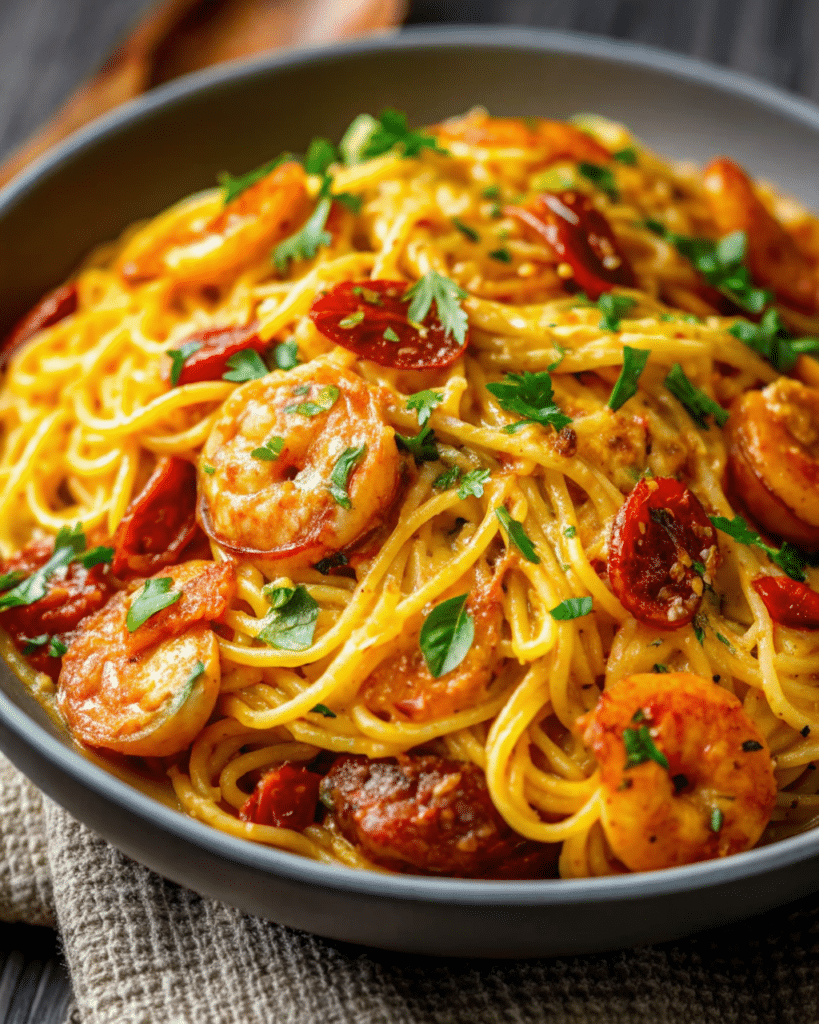 Accueil 5 spaghetti a la creme de poivron